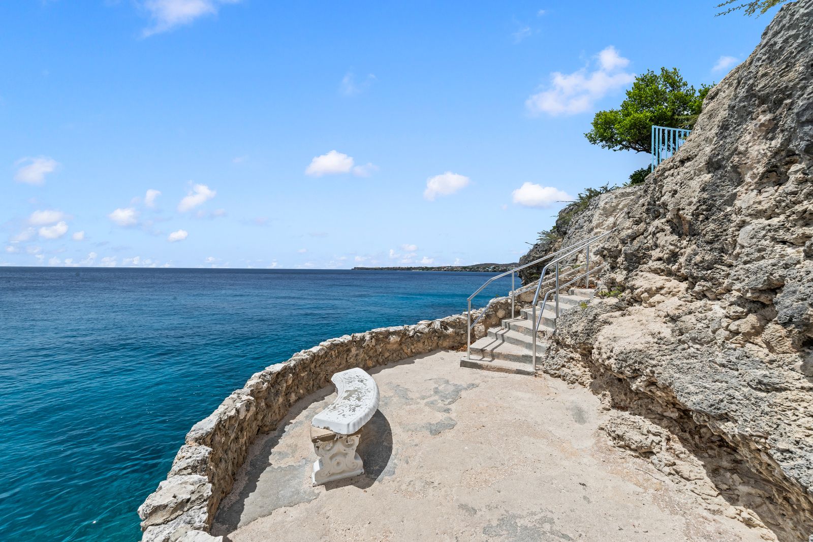 Steps down to the sea